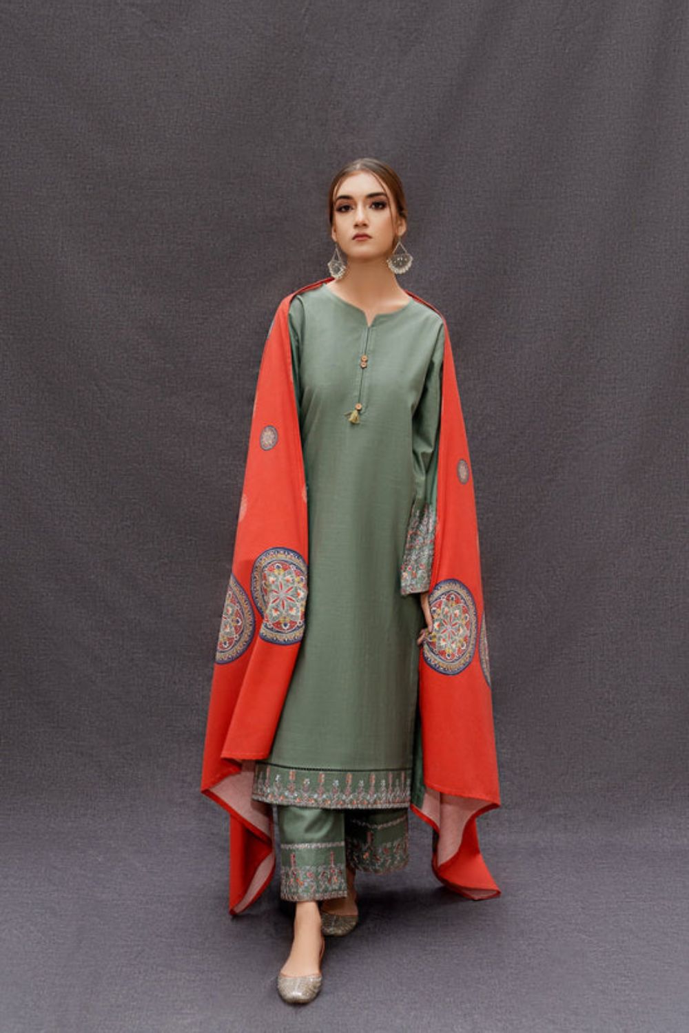 URGE - MOST HIT EMB DHANAK 3PC UNSTITCHED COLLECTION