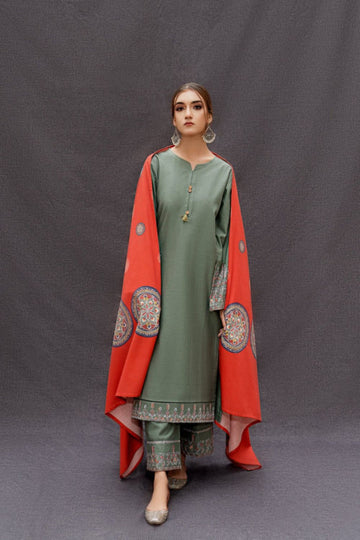 URGE - MOST HIT EMB DHANAK 3PC UNSTITCHED COLLECTION