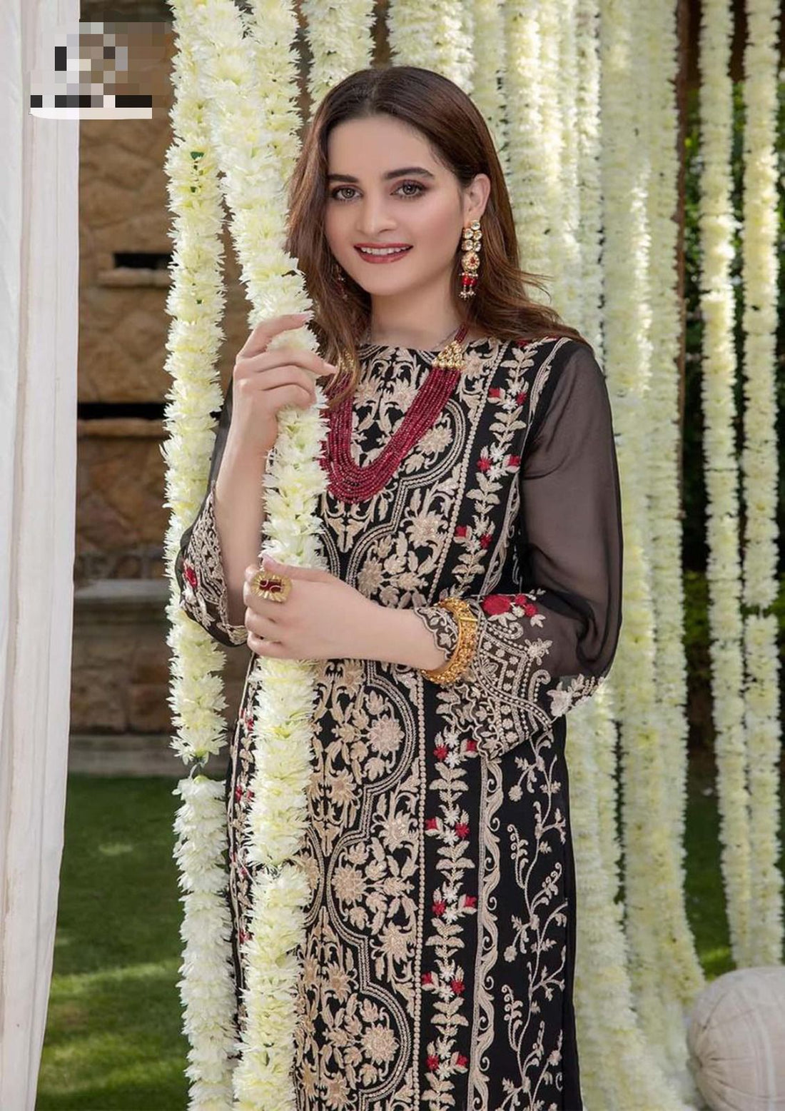 AZURE - MOST DEMANDING EMB 2PC UNSTITCHED PARTYWEAR DRESS