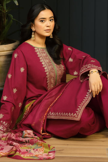KUKUM - MOST HIT EMB DHANAK 3PC UNSTITCHED COLLECTION