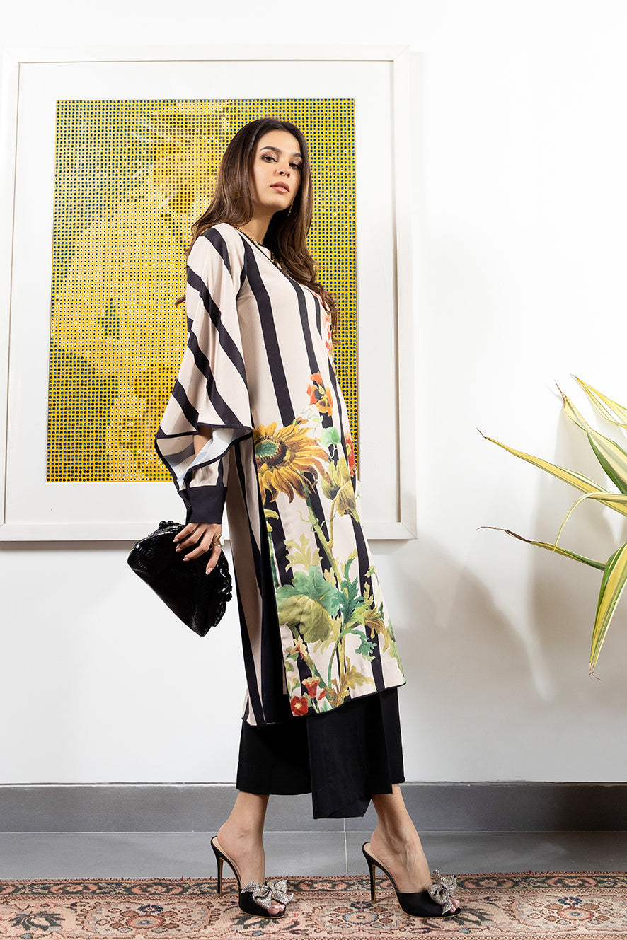 LULUSAR-SHEMOZ SILK 3 PIECE UNSTITCHED DRESS