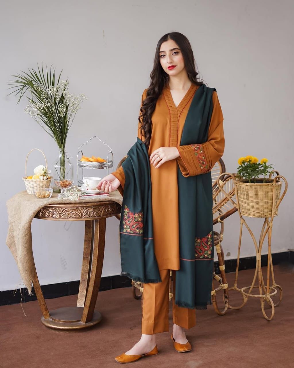 ASLING - MOST HIT EMB DHANAK 3PC UNSTITCHED COLLECTION