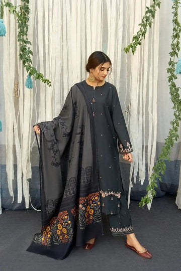 URGE - BEST SELLING EMBROIDERY DHANAK 3PC UNSTITCH COLLECTION